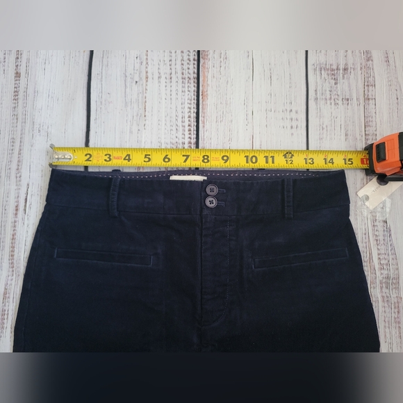 Anthropologie the Essential Navy Corduroy Pants Straight Leg Classic NEW NWT 4 - Picture 6 of 8